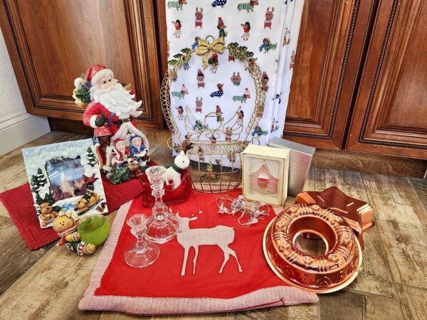 Box of Christmas Decorations